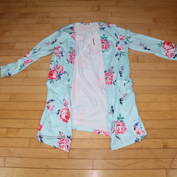 Ecowish Tops - ECOWISH  Kimono Cardigans Floral Boho Wrap Size XL